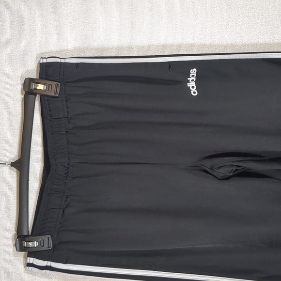 Adidas Originals Men's Three Stripe Classic Warm Up Pants Black White Size L EUC - Picture 3 of 11